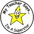 A Superstar motivational sticker