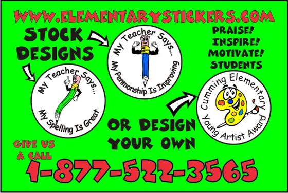 A sheet of sample motivational stickers