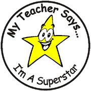 A Superstar motivational sticker